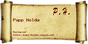 Papp Holda névjegykártya